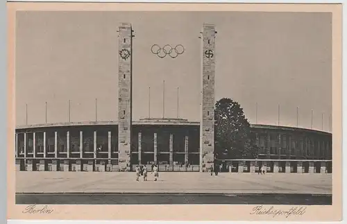 (64325) AK Berlin, Reichssportfeld, Eingang Olympiastadion 1936-45