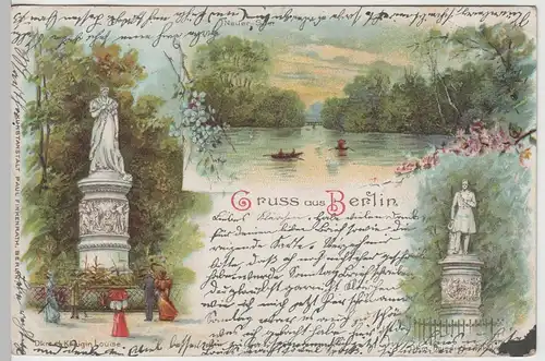 (64313) AK Berlin, Denkmal Königin Luise u. Friedr. Wilhelm, Litho 1898