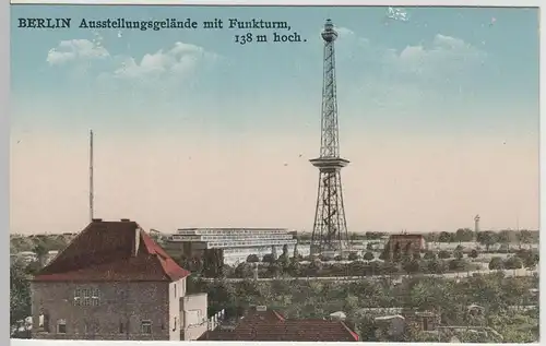 (64303) AK Berlin, Ausstellungsgelände, Funkturm, vor 1945