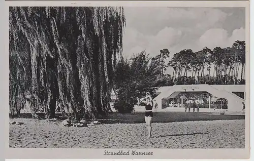 (59557) AK Berlin-Wannsee, Strandbad, 1940/50er