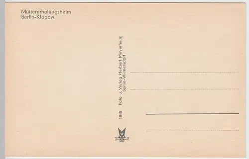 (59546) AK Berlin-Kladow, Müttererholungsheim, Mehrbildkarte 1940/50er
