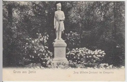 (5701) AK Gruß aus Berlin, Tiergarten, Jung Wilhelm Denkmal, um 1906-10