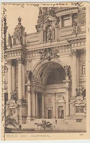 (40885) AK Berlin, Dom, Hauptportal, 1907