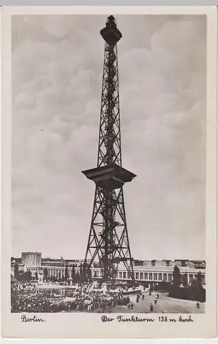 (32536) Foto AK Berlin, Funkturm, 1943