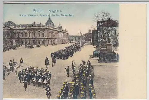 (31550) AK Berlin, Zeughaus, Kaiser Wilhelm II. besichtigt das Garde-Reg. 1905