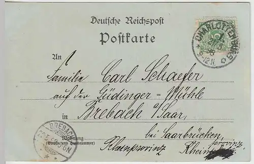 (31527) AK Gruss aus Berlin, Palais Kaiser Wilhelm I., 1898