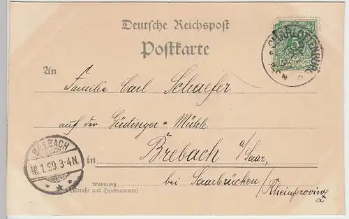 (31525) AK Gruss aus Berlin, National-Denkmal, 1899