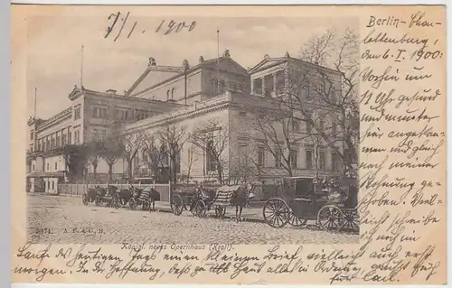 (31488) AK Berlin, Kgl. Neues Opernhaus, Krolloper, 1900