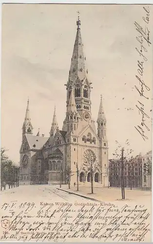 (31480) AK Charlottenburg, Kaiser Wilhelm Gedächtniss-Kirche 1899