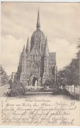 (31479) AK Gruss aus Berlin, Heilige Kreuz-Kirche, 1898