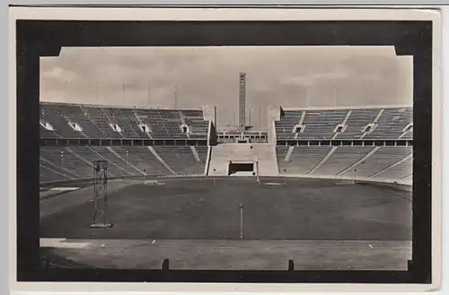 (23201) Foto AK Berlin, Reichssportfeld, mit Olympiamarke 6Pf, 1936