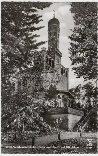 (16975) Foto AK Berlin Wannsee, Havel-Wochenendkirche "Peter und Paul", nach 194