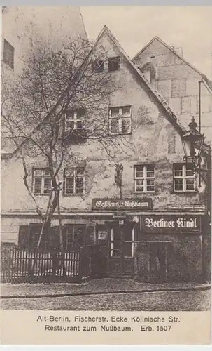 (16166) AK Berlin, Restaurant "Zum Nußbaum", vor 1945