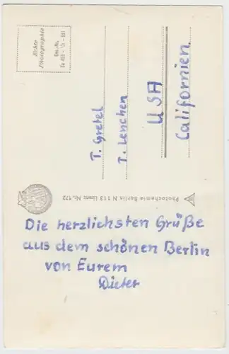 (16125) Foto AK Berlin, Märkisches Museum, Bärenzwinger 1951