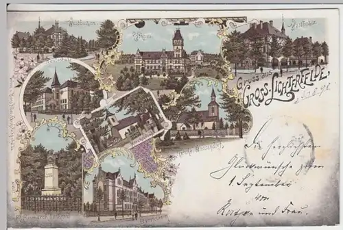 (15477) AK Gruß aus Groß-Lichterfelde, Berlin, Mehrbildkarte 1898