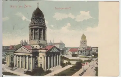 (15407) AK Gruß aus Berlin, Gendarmenmarkt 1908