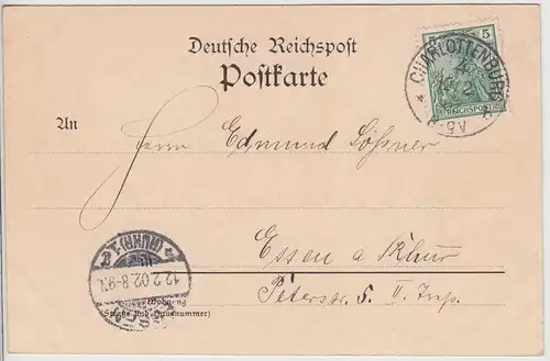 (115589) AK Gruss aus Berlin Charlottenburg, Am Knie 1902