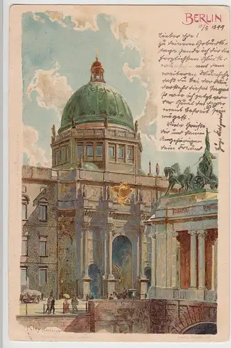 (115323) Künstler AK Kley: Berlin, Schloss 1899