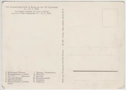 (114472) Foto AK Berlin, Reichssportfeld 1936