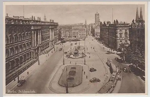(114101) AK Berlin, Schlossplatz, Straßenbahn, vor 1945