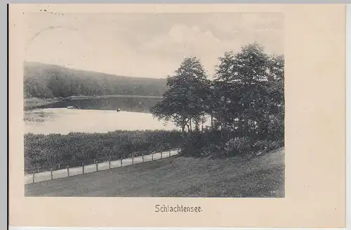 (113658) AK Schlachtensee, Gruß aus Alte Fischerhütte, Berlin 1911