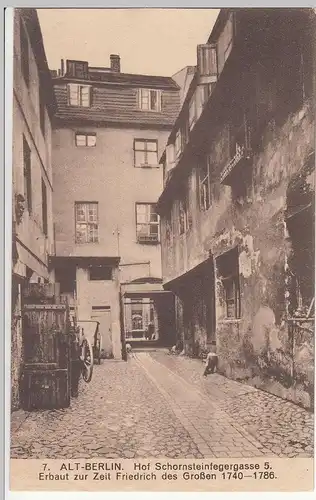 (113302) AK Berlin, Hof Schornsteinfegergasse 5, vor 1945