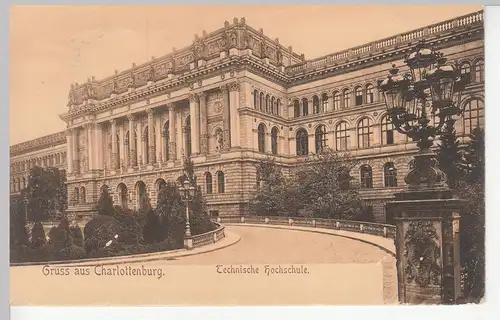 (113190) AK Gruß aus Charlottenburg, Berlin, Technische Hochschule, bis 1905