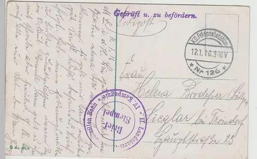 (112615) AK Berlin, Alexanderplatz, Straßenbahn, Berolina, Feldpost 1916