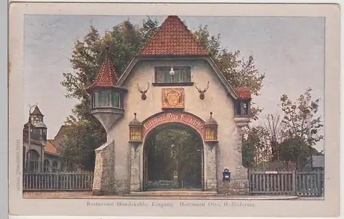 (112440) AK Berlin, Restaurant Hundekehle 1906