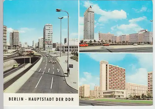 (111609) AK Berlin, Autotunnel am Alexanderplatz, Interhotel, Hans Beimler Straß