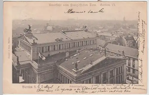 (111441) AK Berlin, Schauspielhaus, Blick vom Französischen Dom 1901