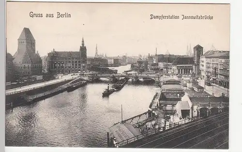 (110587) AK Berlin, Dampferstation Jannowitzbrücke, 1910er