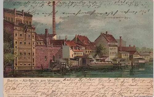 (106931) AK Alt Berlin am Wasser, Litho. 1902