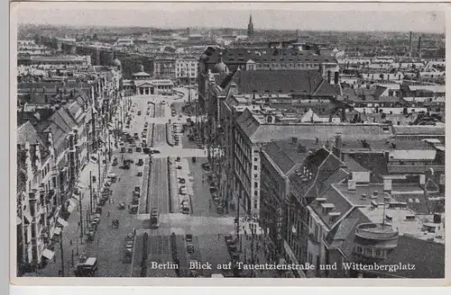 (105763) AK Berlin, Blick a. Tauentzienstraße u. Wittenbergplatz vor 1945