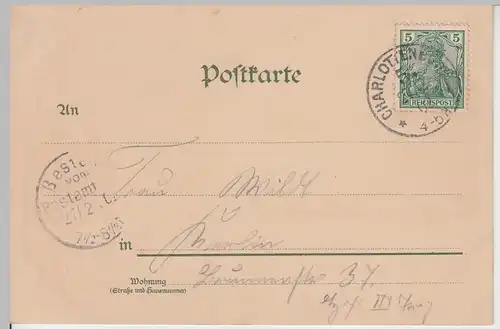 (105753) AK Berlin Charlottenburg, Königl. Technische Hochschule, Litho 1902
