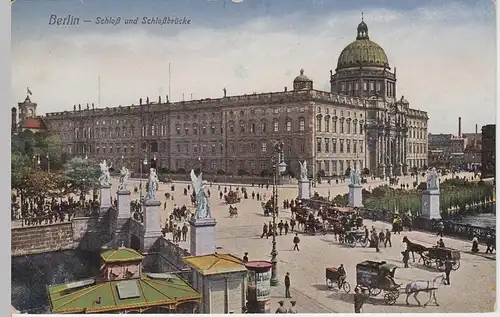 (105349) AK Berlin, Schloss und Schlossbrücke, vor 1945