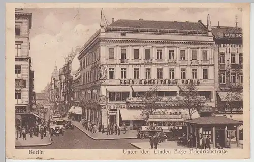 (105345) AK Berlin, Unter den Linden - Ecke Friedrichstraße, 1928