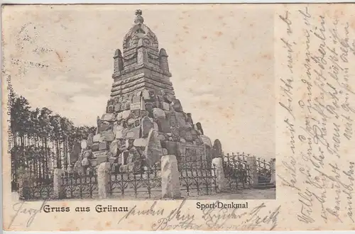 (104883) AK Berlin Grünau, Sport-Denkmal, 1901