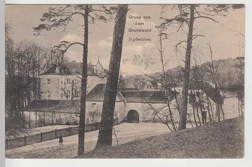 (104879) AK Berlin Grunewald, Jagdschloss 1907