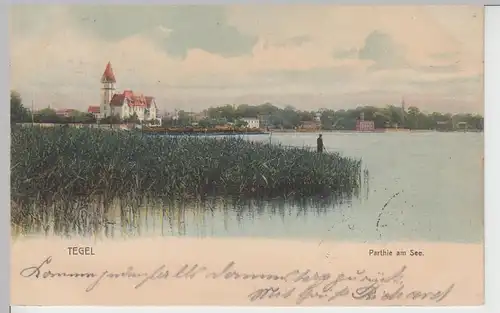 (104875) AK Berlin Tegel, Partie am See, 1905