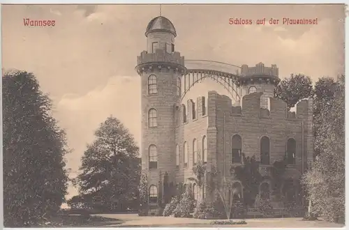 (104871) AK Berlin Wannsee, Schloss auf der Pfaueninsel, um 1910