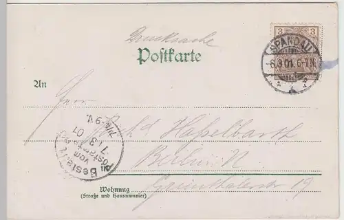 (104235) Künstler AK Berlin, Alt-Spandau 1901