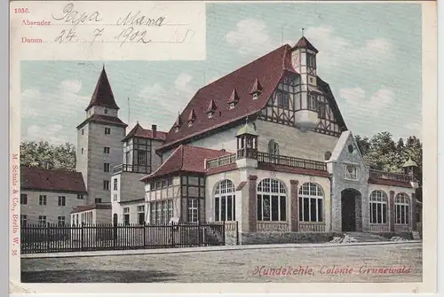 (104234) AK Berlin Charlottenburg, Hundekehle, Villenkolonie Grunewald 1902