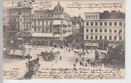 (104231) AK Berlin, Café Bauer und Kranzler-Ecke, 1904
