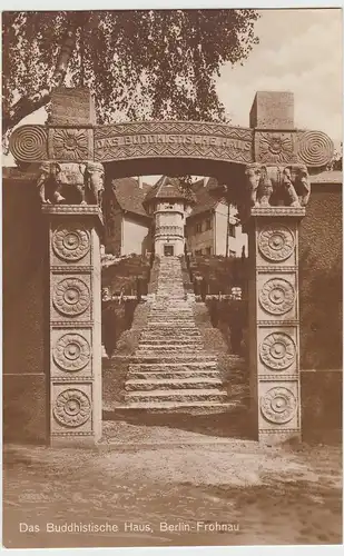 (103878) Foto AK Berlin Frohnau, Buddhistisches Haus, 1920er