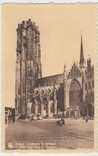 (9344) AK Mechelen, Malines, St.-Rombouts-Kathedrale, vor 1945