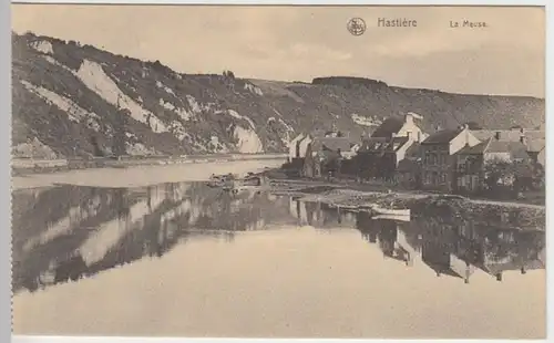 (6896) AK Hastiere, Maas, Ortsansicht, vor 1945