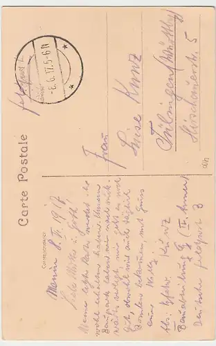 (50989) AK Courtrai, Hotel de Ville, Interieur, Feldpost 1917