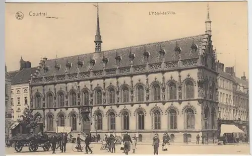 (4753) AK Kortrijk, Courtrai, Rathaus, vor 1945