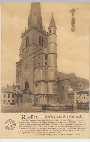 (18695) AK Nivelles, Stiftskirche St. Gertrud, vor 1945